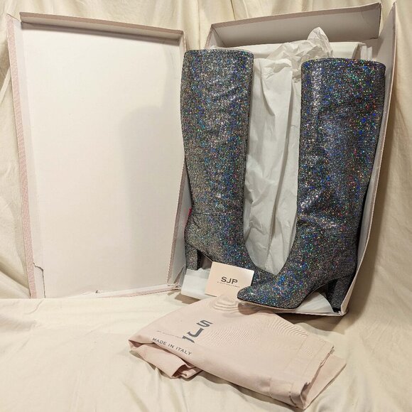 Sarah Jessica Parker "Studio" Women's Knee High Sparkle Boot NEW - Picture 8 of 9